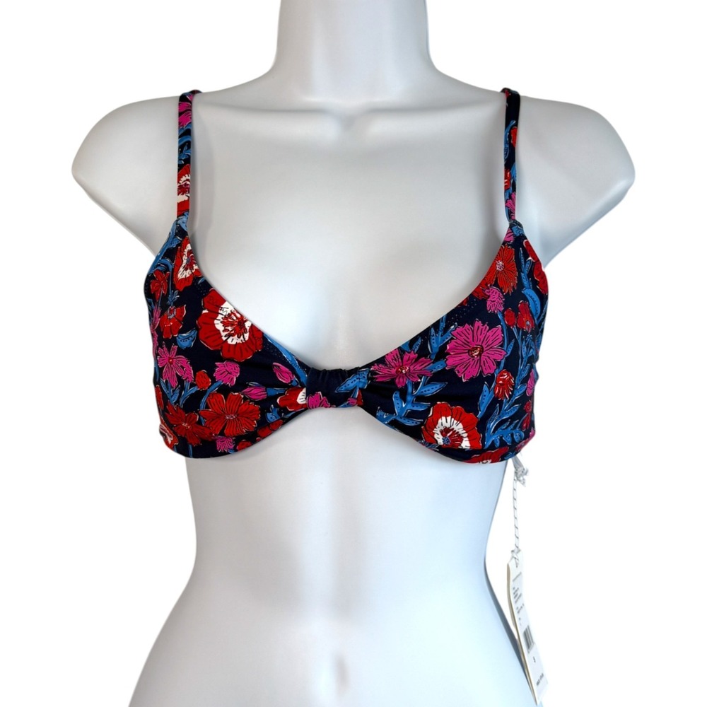 Vineyard Vines Womens Knot Front Bikini‎ Top Tisbury Floral Size S Beach Resort